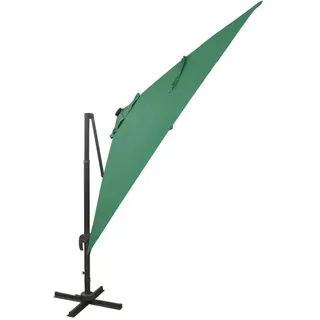 vidaXL Ampelschirm mit LED-Beleuchtung 300 cm Grün - Grün