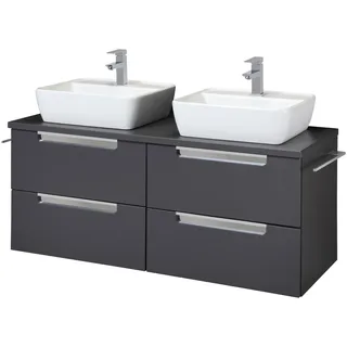 welltime Doppelwaschtisch »Malibu«, mit Soft-Close, Breite 120 cm, grau