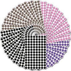 AVERY Zweckform 59997 selbstklebende Markierungspunkte 3.328 Stück (Ø8mm, 4 Farben mit je 832 Klebepunkten auf 8 Bogen, Farbcodierung, runde Aufkleber für Kalender, Planer und zum Basteln, Papier)