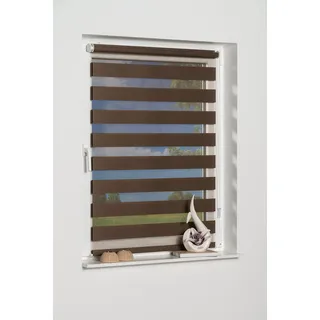 K-HOME Doppelrollo Andorra 120 x 150 cm Mokka