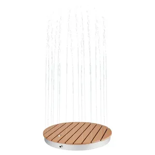 HOME DELUXE WPC Bodendusche CALIA Teak - ⌀ 70,5 cm | Bodendusche, Außendusche, Gartendusche, Outdoor Dusche - Hellbraun