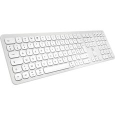 BlueElement Keyboard for Mac – Bluetooth-Tastatur für Mac kabellos wiederaufladbar – ultradünnes Design aus Aluminium – leise Tasten – Laufzeit 90 Stunden – für Mac & iPad – AZERTY-Layout Mac (weiß)