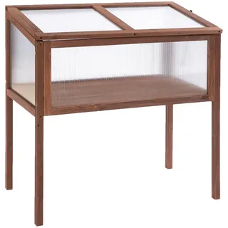 Outsunny Hochbeet 90 x 50 x 93 cm Braun