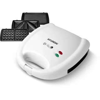 Hyundai Sandwichmaker 3 in 1 I HYUSM627 I Antihaftbeschichtung für leichte Reinigung ohne Anbrennen I 700 Watt I Waffeleisen, Grill und Sandwich
