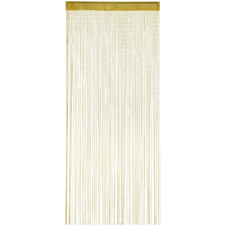 Relaxdays Fadengardine Tunneldurchzug 90 x 245 cm Gold 1 St.