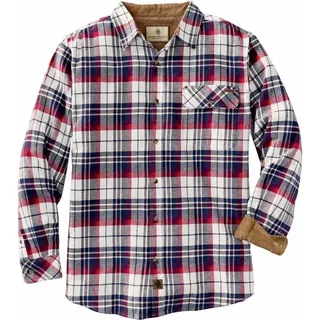 Legendary Whitetails Herren Buck Camp Flanell Langarm Plaid Button Down Freizeithemd Cordbündchen, Americana Plaid, L