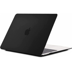 EooCoo Hülle kompatibel mit MacBook Air 13 Zoll M1 A2337 A2179 A1932, 2021 2020-2018 veröffentlicht, Hartschalen-Schutzhülle aus mattem Kunststoff, Schwarz