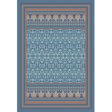 Bild MIRA Plaid aus 100% Baumwolle in der Farbe Blau B1, Maße: 135x190 cm - 9326023