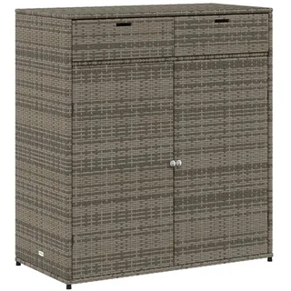 vidaXL Gartenschrank Grau 105x55x113 cm Poly Rattan - Grau