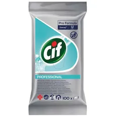 Bild Cif Professional Allzweck-Reinigungstücher, Oberflächenreinigungs-Tücher für alle wasserfesten Oberflächen - 1 Packung = 100 Tücher