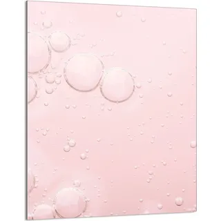 Herdabdeckplatte 40x52 Glaskeramikkochfeld Abdeckung Spritzschutz Glasplatte Deko Schneidebrett, Tropfen Rosa