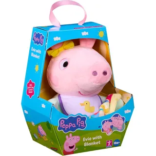Chillfactor Peppa Pig Kuscheltier Evie mit Decke - Plüschspielzeug