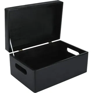 Creative Deco Aufbewahrungskiste 30 x 20 x 14 cm 14-tlg. schwarz