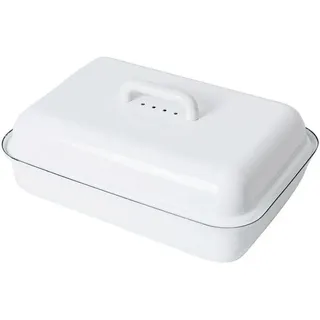 Riess Brotkasten , Weiß , Metall , rechteckig , 26x13.3x37 cm , lebensmittelecht , Küchenzubehör, Vorratsbehälter, Brotkästen