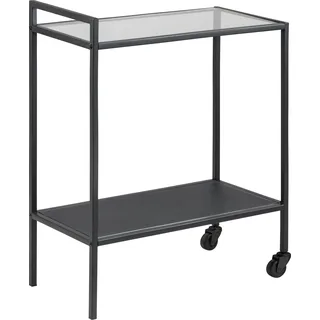 ACTONA GROUP Rollwagen »Stoke« 1 Stk. tlg. Servierwagen mit 2 Rollen und 2 Ebene in Glas und Metall, schwarz