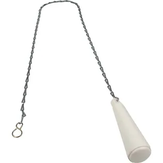 tecuro Klosettzug mit Patentkette 94 cm, Kunststoffgriff in weiß