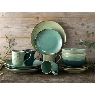 CreaTable Nature Collection Kombiservice 16-tlg. grün mehrfarbig