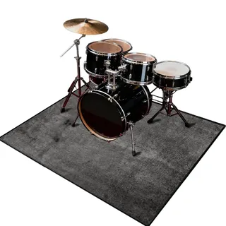 SZZEUOA Elektrisches Schlagzeug Teppich 160 x 140 cm Professionelles Schallschutz Trommelmatte, Drum Teppich, Music Carpet Innen und Außen, Trommelteppich für Studio, Wohnung