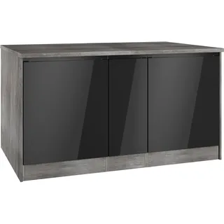 KOCHSTATION Kücheninsel »KS-Virginia«, Breite 153 cm, MDF-Fronten, Flaschenregal, schwarz