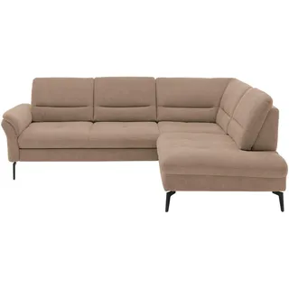 Beldomo System Ecksofa , Hellbraun , Textil , Ottomane rechts, L-Form , 256x206 cm , Stoffauswahl, seitenverkehrt erhältlich, Bettfunktion erhältlich, Hocker erhältlich, Rücken echt, individuell planbar , Wohnzimmer, Sofas & Couches, Wohnlandschaften, Ecksofas