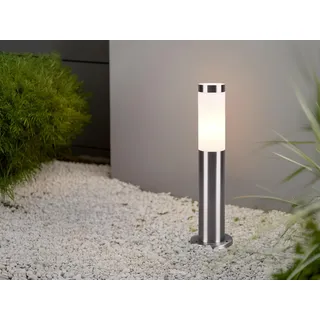 LED Sockelleuchte Wegeleuchte Wegbeleuchtung Garten Edelstahl Silber, Höhe 45cm