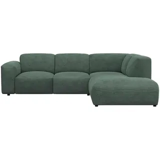 flexlux Eckcouch Polyester L-Form 3-Sitzer Grün