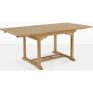 Teako Design Ausziehbarer Esstisch Parma Teak massiv eckig 120-300cm Gartentisch Terrassentisch (200 - 300 cm x 100 cm)