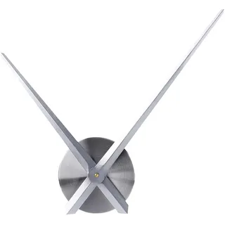 ALEENFOON DIY Groß Uhrzeiger für Wanduhr Moderne 3D Metall Groß Wanduhrzeiger Wanduhr Lautlos Uhrwerk mit Zeiger Wanddekoration DIY wanduhren für Wohnzimmer, Schlafzimmer, Büro (Silber)