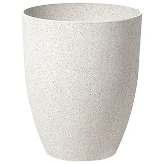 Beliani Blumentopf Ø 35 x 42 cm Cremeweiß