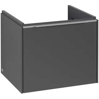Villeroy & Boch Subway 3.0 Waschbeckenunterschrank, 1 Auszug, 523x429x448mm, C57900VR, Farbe: Front/Korpus: Graphite, Griff: Aluminium glänzend