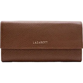 Lazarotti Leder Geldbörse Bologna Leather Wallet With 12 Card Slots Brown braun - Dunkelbraun