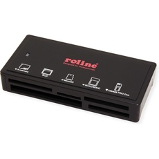 Secomp USB 2.0 4Port MiniHub (USB 3.0), Speicherkartenlesegerät, Schwarz