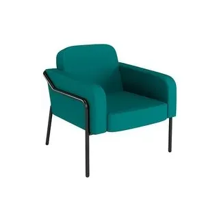 medso powered by PAPERFLOW Sessel MEDSO L Rund blau schwarz Kunststoff 75,0 x 74,3 x 73,6 cm, 1 St.