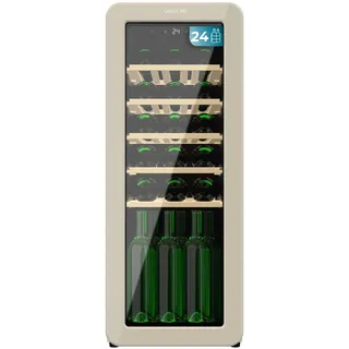 Cecotec Bolero Grandsommelier Origin 24 Hit Beige. Beige mit LED-Steuerung, Temp. 5-20oC, NoFrost, Holzregale, Innenbeleuchtung, Belüftung