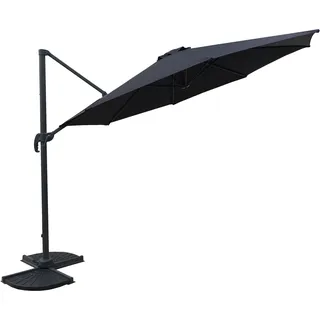 Garden Pleasure Ampelschirm Deluxe-Ø 300 cm, anthrazit, grau