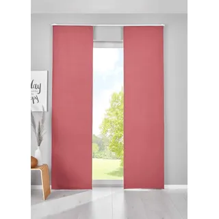 Gardinenbox Newyork Schiebegardine Paneelwagen 145 x 145 cm Rosa 2 St.