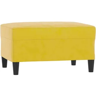 Fußhocker Gelb 70x55x41 cm Samt - Gelb