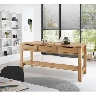 P & B Kücheninsel , Eichefarben , Holz , Eiche , massiv , 3 Schublade(n) Schubladen , 180x91x90 cm , Küchen, Küchenzeilen & Küchenblöcke, Küchenzeilen