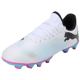 Future 7 Play FG/AG Jr. puma white/puma black/poison pink 28