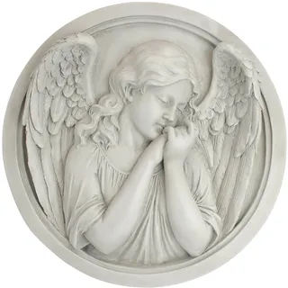 Design Toscano Gedanken an einen Engel, Skulpturaler Wandteller