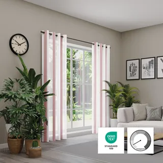 Neutex for you! »ALASSIO« Ösen 1, Stk. tlg. Längssteifen mit Glanzeffekt,