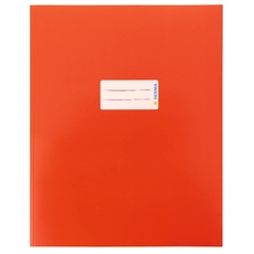 HERMA 20045 Heftumschlag Quart Karton Rot, Hefthülle mit Beschriftungsfeld aus stabilem & extra starkem Papier, Heftschoner für Schulhefte, farbig