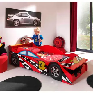 Vipack Spielbett Racer 70 x 140 cm MDF lackiert rot