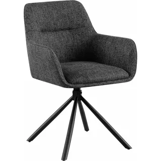 Drehbare Esszimmer-Sonnenliege aus Stoff – Komfortables Design – 180°-Drehfunktion | Farbe: dunkelgrau
