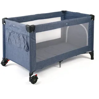 CHIC 4 BABY CHIC4BABY Baby-Reisebett »Luxus, Jeans Blue« inkl. Transporttasche, grau