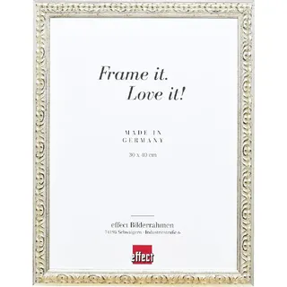 Holzrahmen für Fotos im Barockstil, 45 x 60 cm, silberfarben