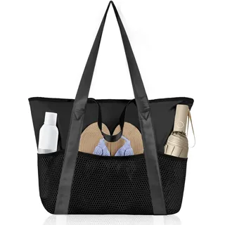flintronic Strandtasche Damen, Strand Tasche Groß Handtasche, Netztasche