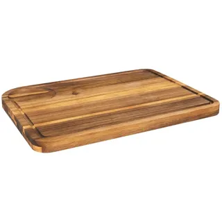HOME DECO FACTORY Schneidebrett Akazie 46 cm Saftrille Braun | Akazienholz, Schneidebrett, 46 cm, Saftrille, Vorbereiten und Servieren, robust, Küche, Braun