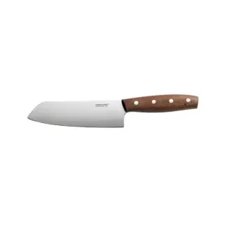 Fiskars Norr Santoku Messer, 16 cm, Qualitätsstahl/Holz, Braun, 1016474