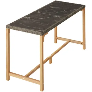 Tectake Gartentisch Lovas 161 x 64,5 x 99,5 cm Naturfarben